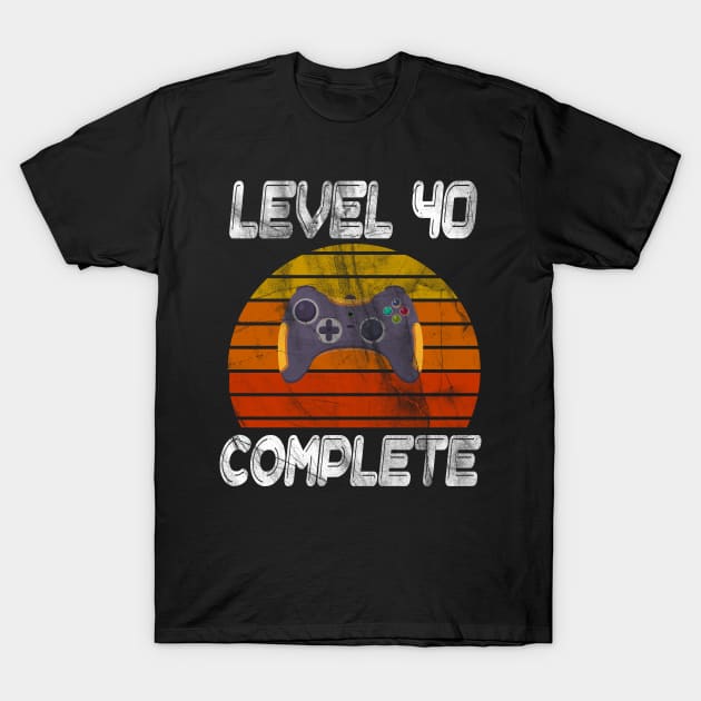 Level 40 complete Gamer T-Shirt by positivedesigners